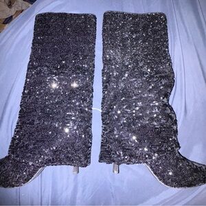 NWT-holiday black sequence, sparkle, heel comfortable boots
Cocktail party